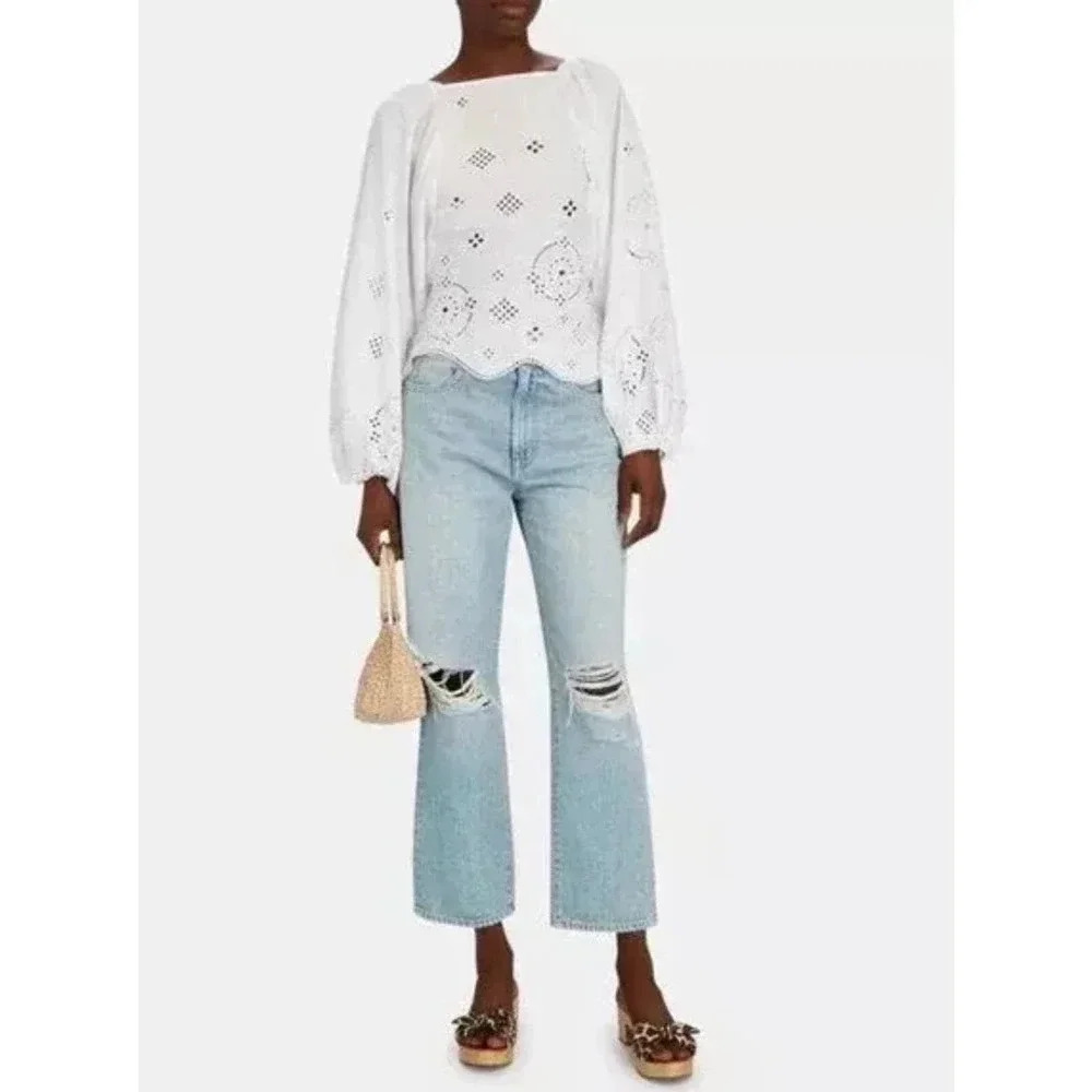 SLVRLAKE London Crop Jeans in Broken Dreams Size 24